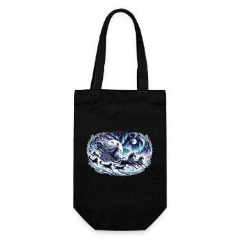Moon goddess in the nocturnal magic train - Gift Bag for Bottles - black - Front