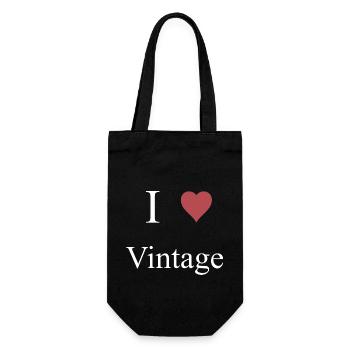 Vintage 5 Graphics - Gift Bag for Bottles - black - Front