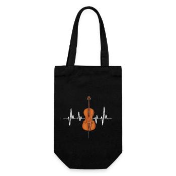 Cellospieler Cellist Musiker Cello - Geschenkbeutel für Flaschen - Schwarz - Vorne