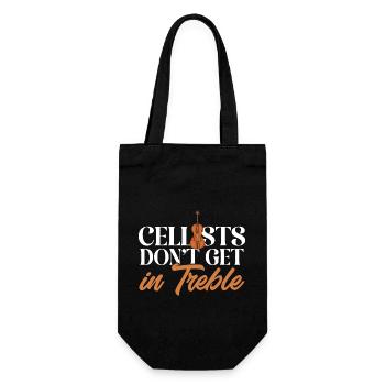 Cellospieler Cellist Musiker Cello - Geschenkbeutel für Flaschen - Schwarz - Vorne