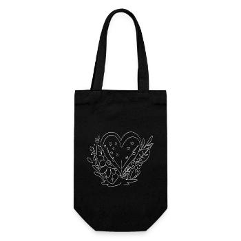 Love me Valentine Happy Valentines Valentines - Gift Bag for Bottles - black - Front