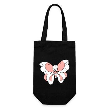 Papillon coloré > Graphique vectoriel - Sac à bouteille - noir - Devant