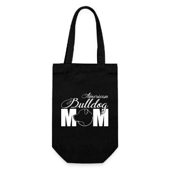 American Bulldog Profil Mom Hunde Hund Wilsigns - Geschenkbeutel für Flaschen - Schwarz - Vorne