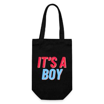 It's a Boy - It's a Boy - Birth Reveal - Gift Bag for Bottles - black - Front