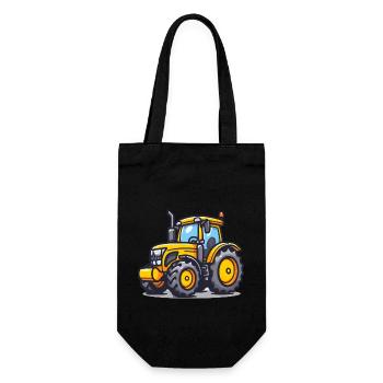Niedlicher Traktor - Geschenkbeutel für Flaschen - Schwarz - Vorne
