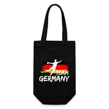 Handball Team Deutschland Flagge Handballer Ball - Geschenkbeutel für Flaschen - Schwarz - Vorne
