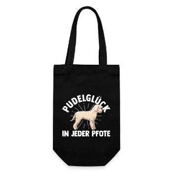Caniche chien - Sac à bouteille - noir - Devant