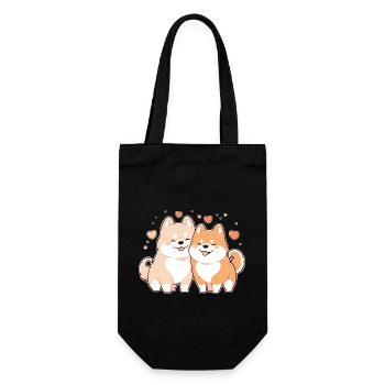 Hunde Liebe - Geschenkbeutel für Flaschen - Schwarz - Vorne