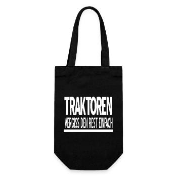 tractors - Gift Bag for Bottles - black - Front