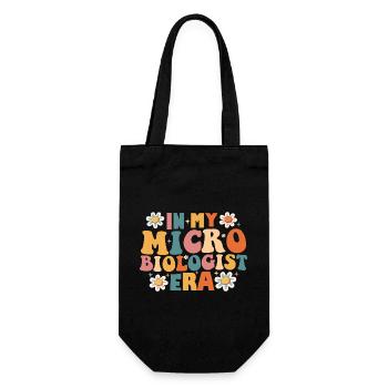 Groovy Microbiology Funny In My Microbiologist Era - Gift Bag for Bottles - black - Front