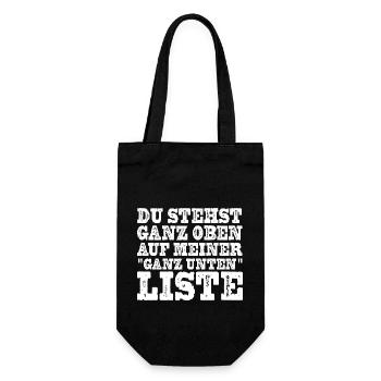 Arbeitskollege Bürohumor Arbeit Lustige Sprüche - Geschenkbeutel für Flaschen - Schwarz - Vorne