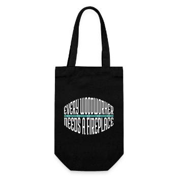 Menuisier Badge Fier charpentier crâne T-shirts - Sac à bouteille - noir - Devant