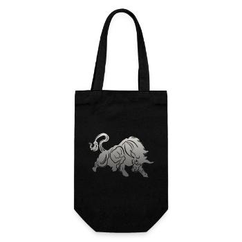 Bull Bull Head Head Logo Steak Beast Gym Horn - Gift Bag for Bottles - black - Front