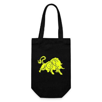 Bull Bull Head Head Logo Steak Beast Gym Horn - Gift Bag for Bottles - black - Front