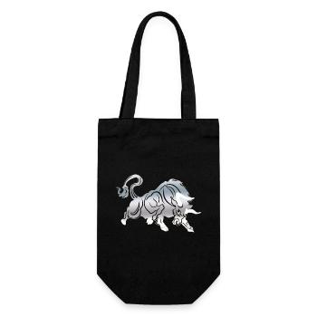 Bull Bull Head Head Logo Steak Beast Gym Horn - Gift Bag for Bottles - black - Front