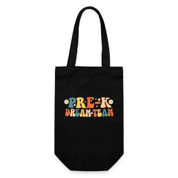 Pre-k Dream Team Retro Groovy - Geschenkbeutel für Flaschen - Schwarz - Vorne