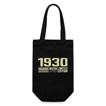 Born in 1930 - Vintage 1930's - 94th Retro Birthday - Gift Bag for Bottles - black - Front