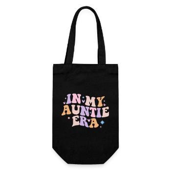 In My Auntie Era Baby Announcement for Aunt - Gift Bag for Bottles - black - Front