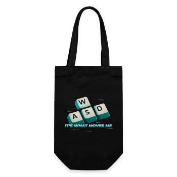 WASD It's What Moves Me - Funny PC Gamer Computer - Gift Bag for Bottles - black - Front