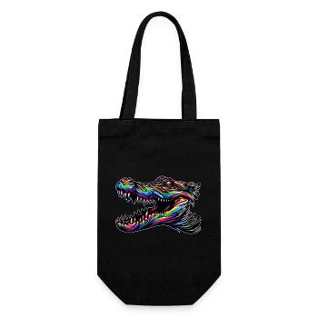 Alligator, Crocodile - Sac à bouteille - noir - Devant