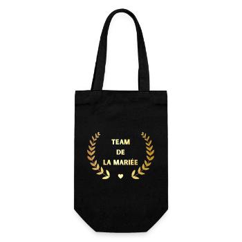 Team de La mariée doré -tshirt assorti - Sac à bouteille - noir - Devant