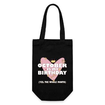 Octobre est mon anniversaire Oui tout le mois né - Sac à bouteille - noir - Devant
