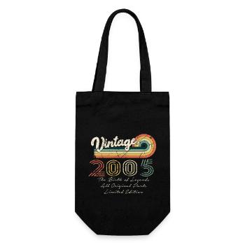 Great since 2005 anniversary 2005 vintage 200 - Gift Bag for Bottles - black - Front