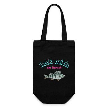 Angler Logo, lustige Sprüche, funshirt - Geschenkbeutel für Flaschen - Schwarz - Vorne
