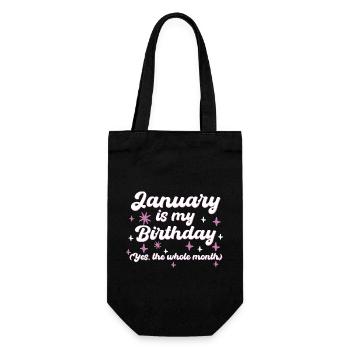 Janvier est mon anniversaire Oui tout le mois né - Sac à bouteille - noir - Devant