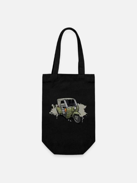 Tricycle Duo DDR - illustration - Sac à bouteille - noir