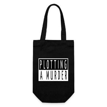 blogger drive article funny quote fun literature - Gift Bag for Bottles - black - Front