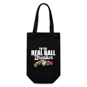 I'm The Ball Breaker Funny Pool Billiard Player - Gift Bag for Bottles - black - Front