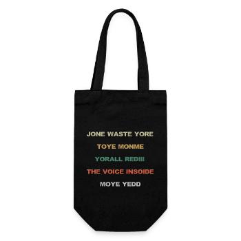 JONE WASTE YORE TOYE MONME YORALL REDIII THE VOICE - Gift Bag for Bottles - black - Front