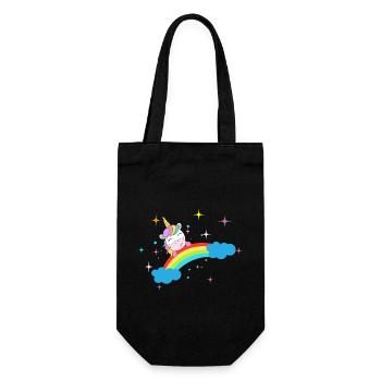 Einhorn - Geschenkbeutel für Flaschen - Schwarz - Vorne