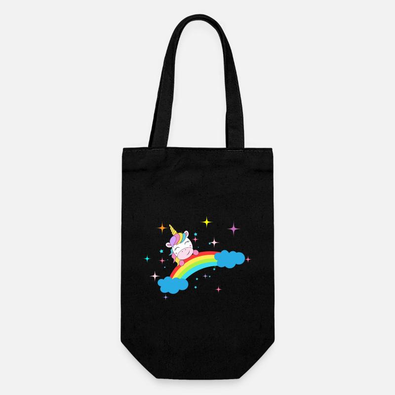 Einhorn - Geschenkbeutel für Flaschen - Schwarz