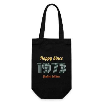 HAPPY SINCE 1973 LIMITED EDITION birthday present. - Gift Bag for Bottles - black - Front