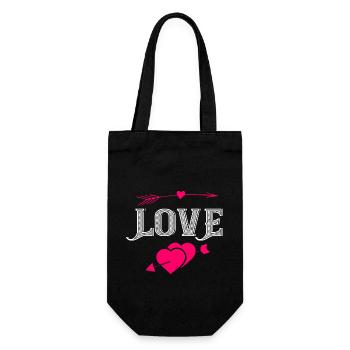 LoVe - Gift Bag for Bottles - black - Front