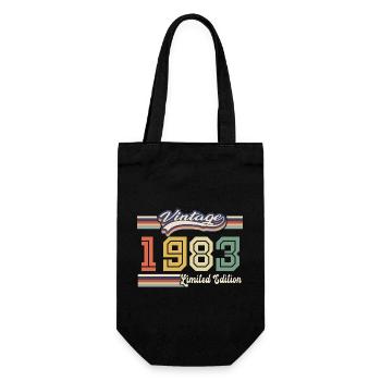 Cadeau D'anniversaire 1983 Génial Depuis 1983 vint - Sac à bouteille - noir - Devant