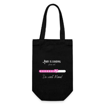 Baby is loading - Du wirst Mama! für Schwangere - Geschenkbeutel für Flaschen - Schwarz - Vorne