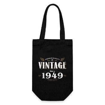 75 Jahre alter Jahrgang 1949 Limitierte Auflage 75. - Geschenkbeutel für Flaschen - Schwarz - Vorne