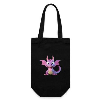 Wer sagt das ein Monster nicht niedlich aussieht? - Geschenkbeutel für Flaschen - Schwarz - Vorne