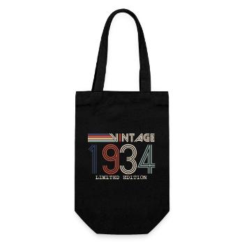 Vintage 1934 Cadeau Anniversaire - Millésime 1934 - Sac à bouteille - noir - Devant