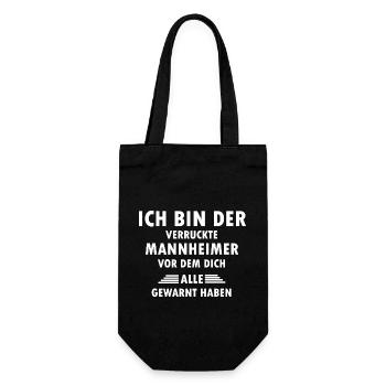 Mannheim Monnem Mannheimat - Geschenkbeutel für Flaschen - Schwarz - Vorne