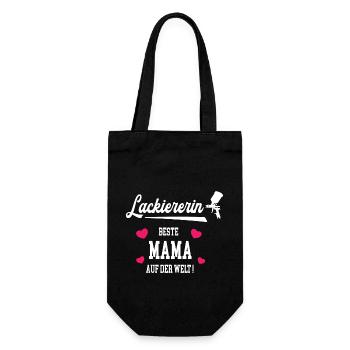 Lackiererin Beste Mama Muttertag Geburtstag Danke - Geschenkbeutel für Flaschen - Schwarz - Vorne
