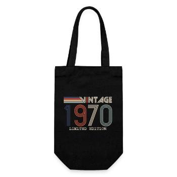 Vintage 1970 Cadeau Anniversaire - Millésime 1970 - Sac à bouteille - noir - Devant