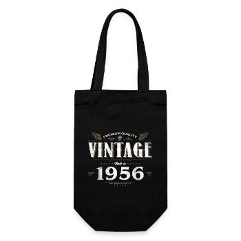 68 Years Old Vintage 1956 Limited Edition 68th - Gift Bag for Bottles - black - Front