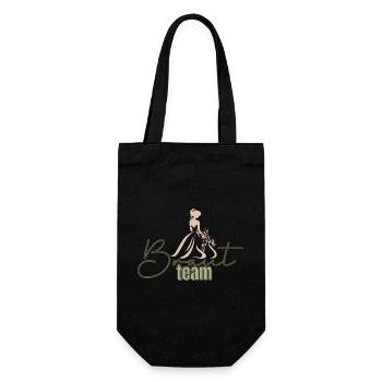 Team Bride - Gift Bag for Bottles - black - Front