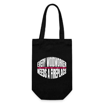 cool logging lumberjackwoodworking carpenter jokes - Geschenkbeutel für Flaschen - Schwarz - Vorne