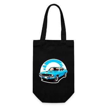 voiture vintage couché de soleil - Sac à bouteille - noir - Devant