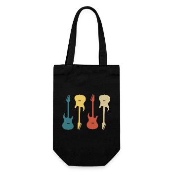 guitare rétro vintage - Sac à bouteille - noir - Devant